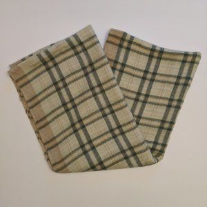 Ann Taylor LOFT Plaid Infinity Scarf Wrap Blanket Scarf Soft Cozy Grey Cream OS